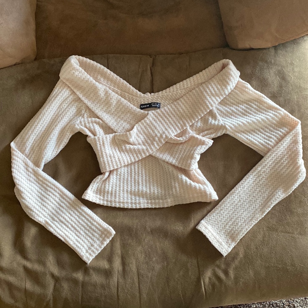 Criss Crossed Crop Sweater